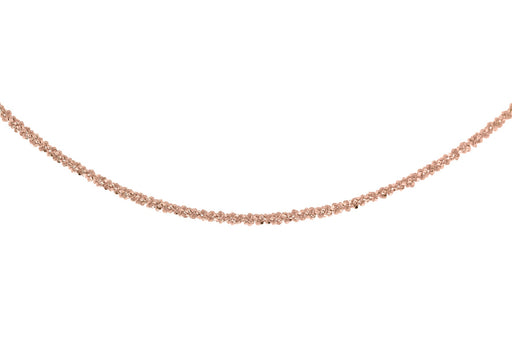 Sterling Silver Rose Gold Plated Adjustable Heart Slider Tocalle Chain 61m/24"9