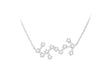 Sterling Silver Rhodium Plated Stone Set Sorpio Star Constellation  Necklace