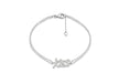 Sterling Silver Zirconia  'Kiss' Bracelet 19m/7.5"9
