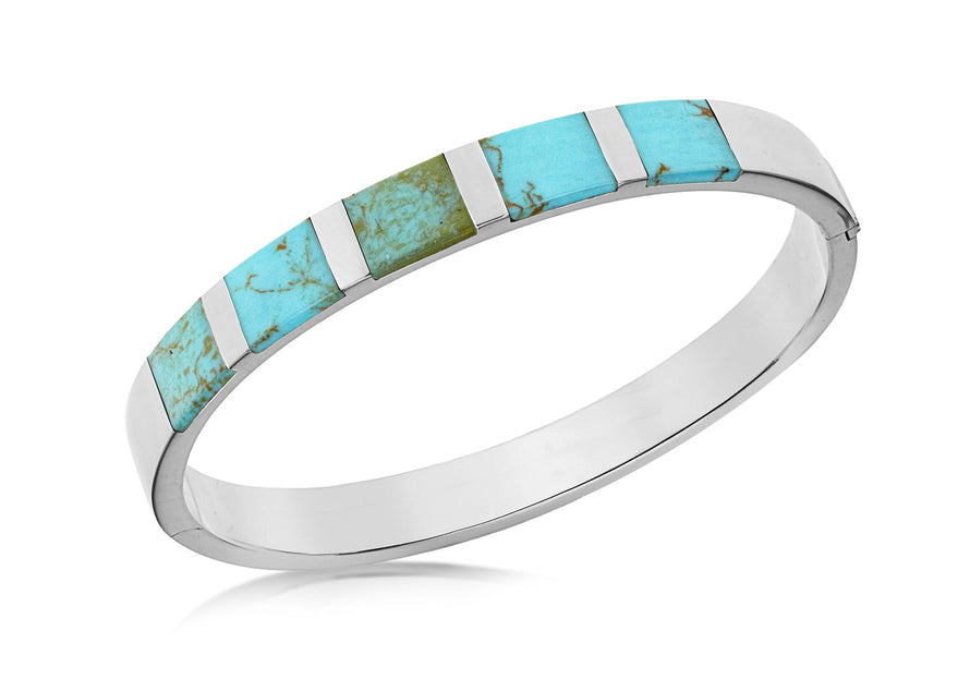 Sterling Silver Turquoise 8mm Bangle