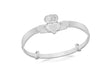 Sterling Silver Claddagh Expandable Baby Bangle
