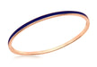 Sterling Silver Rose Gold Plated 3mm Navy Blue Stacking Bangle
