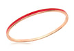 Sterling Silver Rose Gold Plated 3mm Red Stacking Bangle