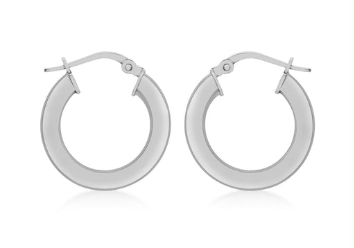 Sterling Silver Triangle Tube Creole Earrings
