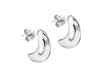 Sterling Silver 11mm x 26mm Eletroform Half Hoop Earrings