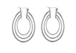 Sterling Silver Triple Oval Creole Earrings