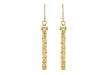 Sterling Silver Yellow Gold Plated Bead & Ball Tassel Earrings