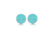 Sterling Silver Round Turquoise Stud Earrings