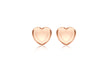 Sterling Silver Rose Gold Plated 5mm x 4.5mm Heart Stud Child's Earrings