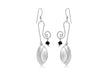 Sterling Silver & Black Onyx Tear SwCircler Earrings