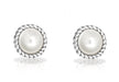 Sterling Silver and Pearl June Birthstone Stud Earrings