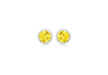 Sterling Silver Yellow Zirconia November Birthstone Stud Earrings