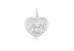 Sterling Silver Kissing Angels Heart Pendant
