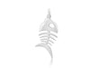 Sterling Silver Fish Bone Pendant