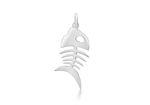 Sterling Silver Fish Bone Pendant