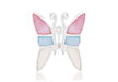 Sterling Silver Pink, Blue and White Mother of Pearl BCutterfly Pendant