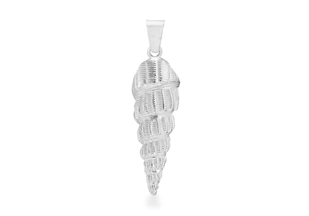 Sterling Silver Textured Shell Pendant