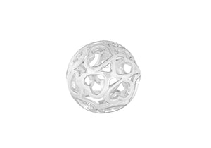 Sterling Silver 15mm Ball of Hearts Slider Pendant