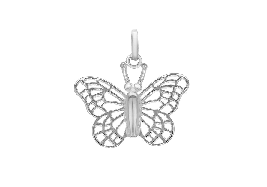 Sterling Silver Filigree Butterfly Pendant