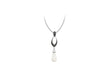 Sterling Silver Marcasite and Synthetic Pearl Pendant