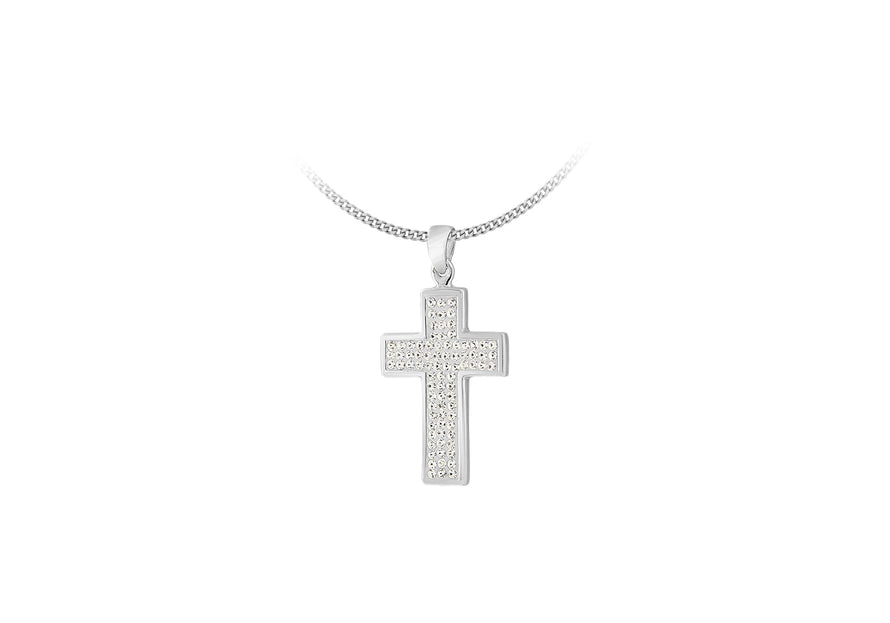 Sterling Silver Crystalique Cross Pendant