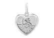 Sterling Silver St Christopher Heart Pendant