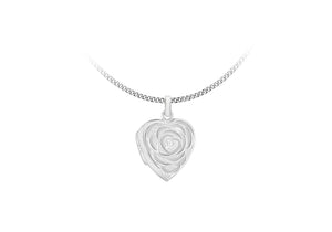 Sterling Silver CutoCut Flower Heart Locket