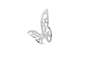 Sterling Silver Rhodium Plated Filigree Butterfly Pendant