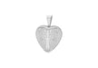 Sterling Silver Rhodium Plated 15.8mm x 21mm Polished and Satin Tree Heart Locket