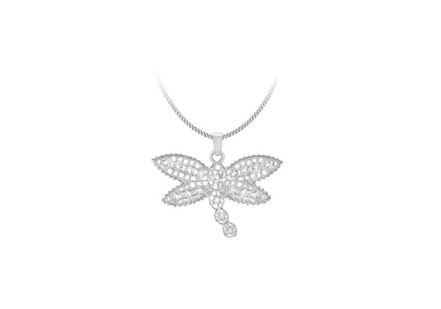 Sterling Silver Brill Dragonfly Pendant 