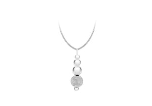 Sterling Silver Graduated Ball Stardust Pendant 