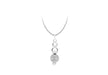 Sterling Silver Four Graduated Ball Stardust Pendant