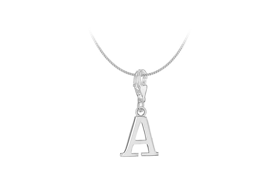 Sterling Silver Initial 'A' Lob Pendant