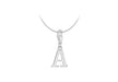 Sterling Silver Initial 'A' Lob Pendant 
