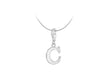 Sterling Silver Initial  Lob Pendant