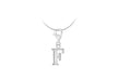 Sterling Silver Plain 'F' Lobster-Clasp Initial Charm