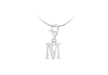 Sterling Silver Plain 'M' Lobster-lasp Initial Charm9