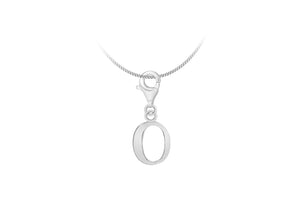 Sterling Silver Plain 'O' Lobster-lasp Initial Charm9