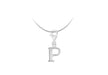 Sterling Silver Plain 'P' Lobster-lasp Initial Charm9