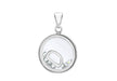 Sterling Silver Zirconia 'D' Initial Floating Case Pendant