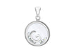 Sterling Silver Zirconia 'G' Initial Floating Case Pendant