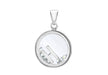 Sterling Silver Zirconia 'H' Initial Floating Case Pendant