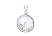 Sterling Silver Zirconia 'Y' Initial Floating Case Pendant
