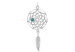 Sterling Silver Turquoise Dream Catcher Pendant