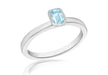 SILVER SYN BLUE Zirconia  RET S Ring