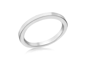 SILVER PLAIN BAND S Ring