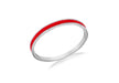 SILVER RED ENAMEL BAND S Ring