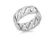 SILVER RHOD GENTS WOVEN Ring