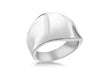 SILVER R20229 PLAIN WAVE Ring