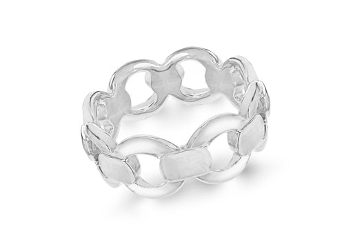 SILVER Chain LINK Ring